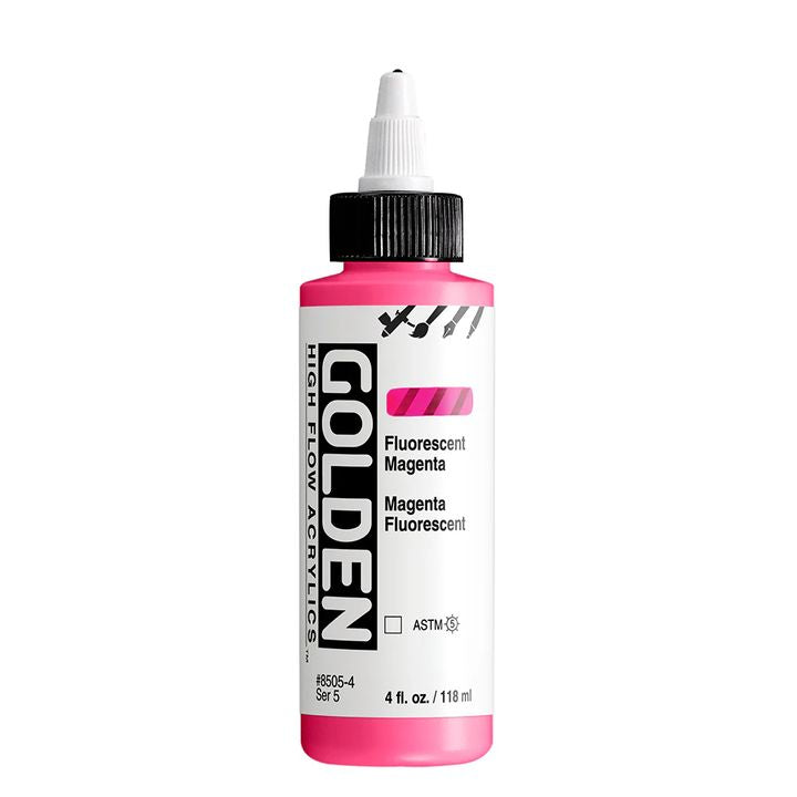 GOLDEN High Flow Fluorescent Acrylic Paint, 118 ml – 8505 Magenta