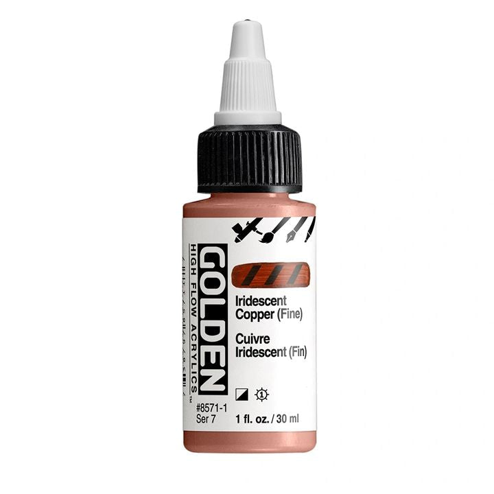 GOLDEN High Flow Iridescent Acrylic Paint 30 ml – 8571 Copper Fine