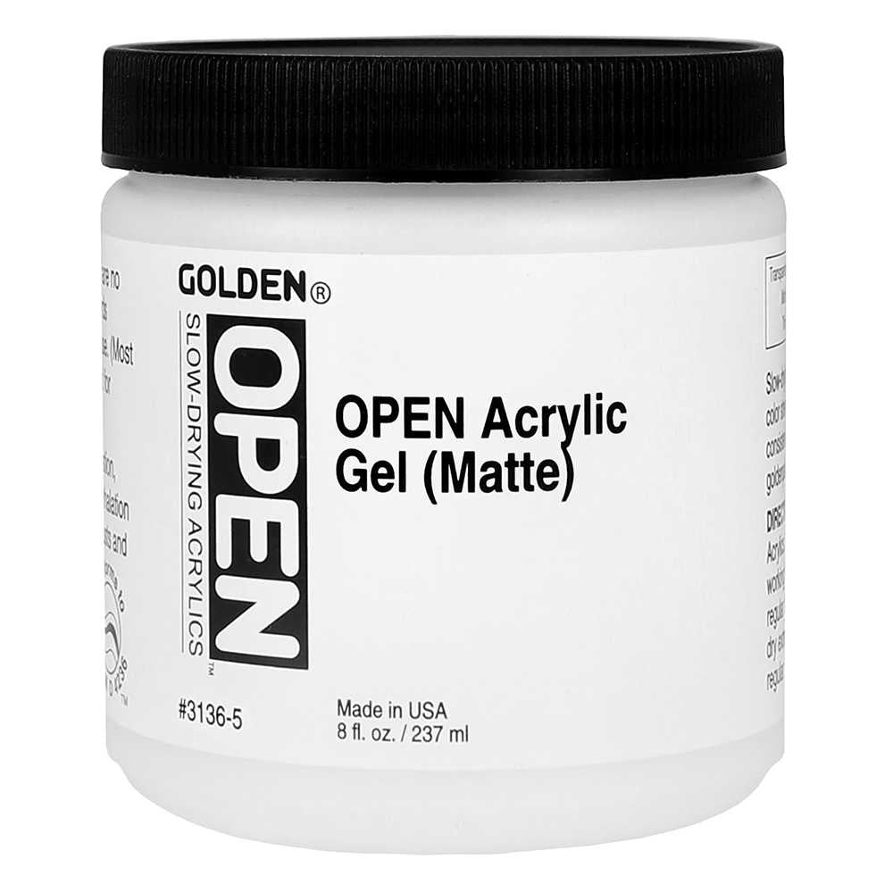 GOLDEN Open Acrylic Gel Matte Slow-Drying Matte Acrylic Gel, 237 ml