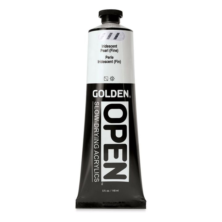 GOLDEN OPEN Acrylic Paint, Slow-Drying, Iridescent, 148 ml – 7486 Pearl Fine