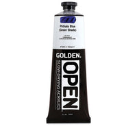 GOLDEN OPEN Slow-Drying Acrylic Paint 148 ml – 7255 Phthalo Blue (Green Shade)