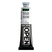 GOLDEN OPEN Slow-Drying Acrylic Paint, 59 ml – 7270 Phthalocyanine Green (Blue Shade)