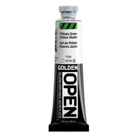 GOLDEN OPEN Slow-Drying Acrylic Paint, 59 ml – 7275 Phthalocyanine Green (Yellow Shade)