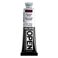 GOLDEN OPEN Slow-Drying Acrylic Paint, 59 ml – 7252 Permanent Bordeaux