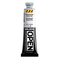 GOLDEN OPEN Slow-Drying Iridescent Acrylic Paint 59 ml – 7480 Bright Gold Fine