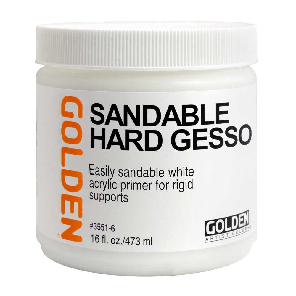 GOLDEN Sandable Hard Gesso White Acrylic Sandable Gesso