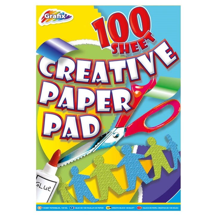 Grafix Colored Paper Pad, 21x30 cm, 100 Sheets