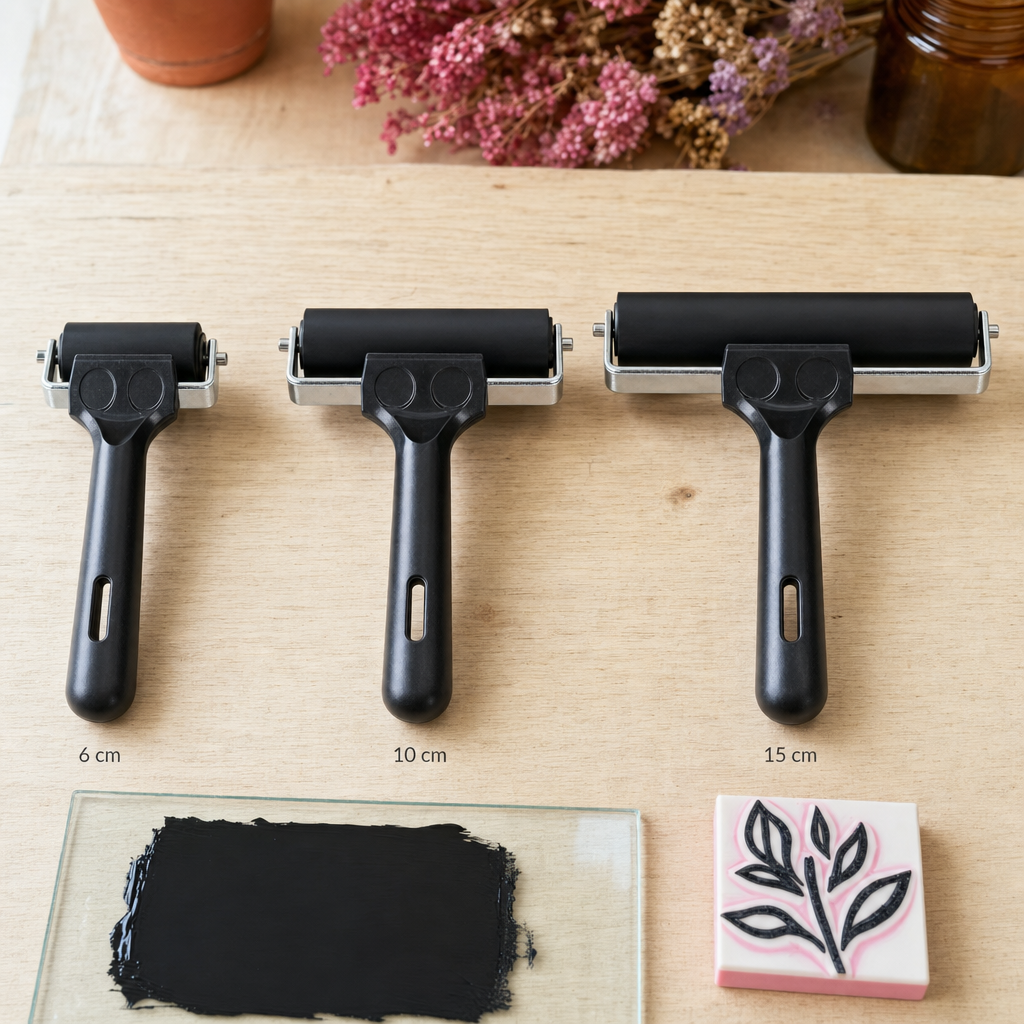 Graphic Roller for Linocut and Printing, Width 6–15 cm