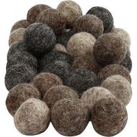 Gray Felt Balls 64 pcs — image 1