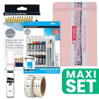 Handy Art Journal Painting Set 21 x 14.8 cm, Watercolor, Pastel Pink