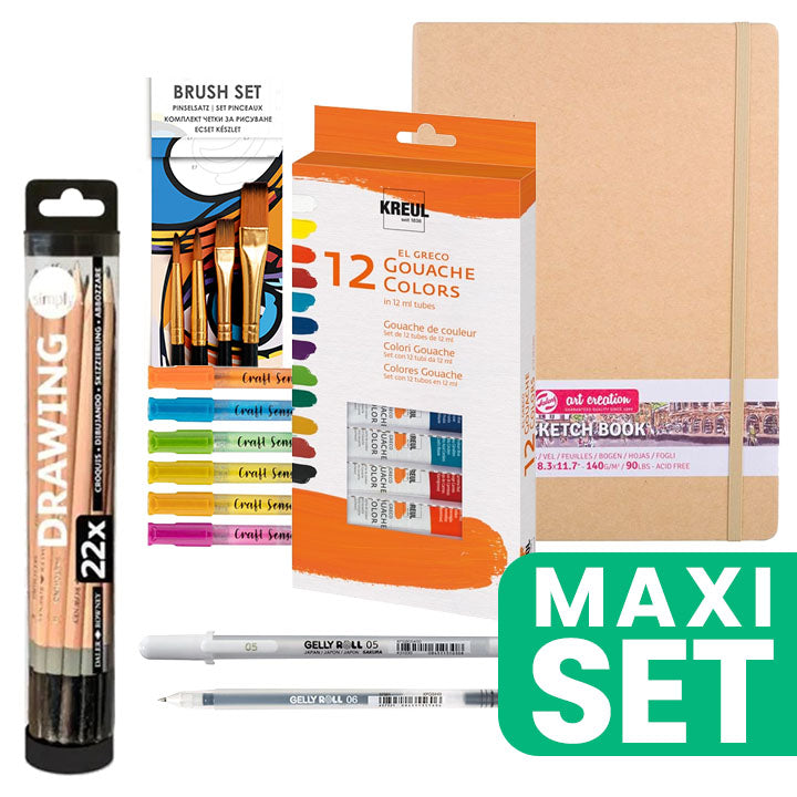 Handy Daily Art Journal Painting Set, 21 x 29.7 cm, Gouache