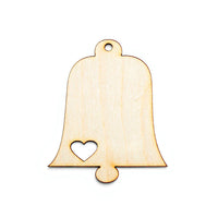Hanging Wooden Decoupage Ornament - Bell