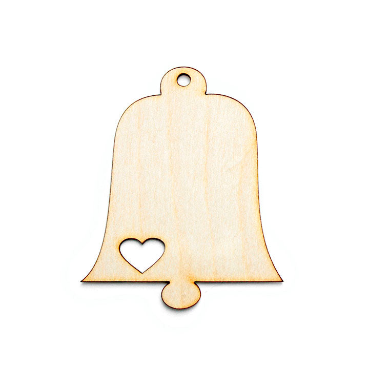 Hanging Wooden Decoupage Ornament - Bell