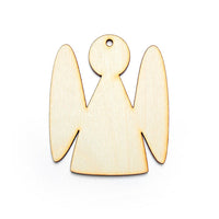 Hanging Wooden Decoupage Ornament - Little Angel
