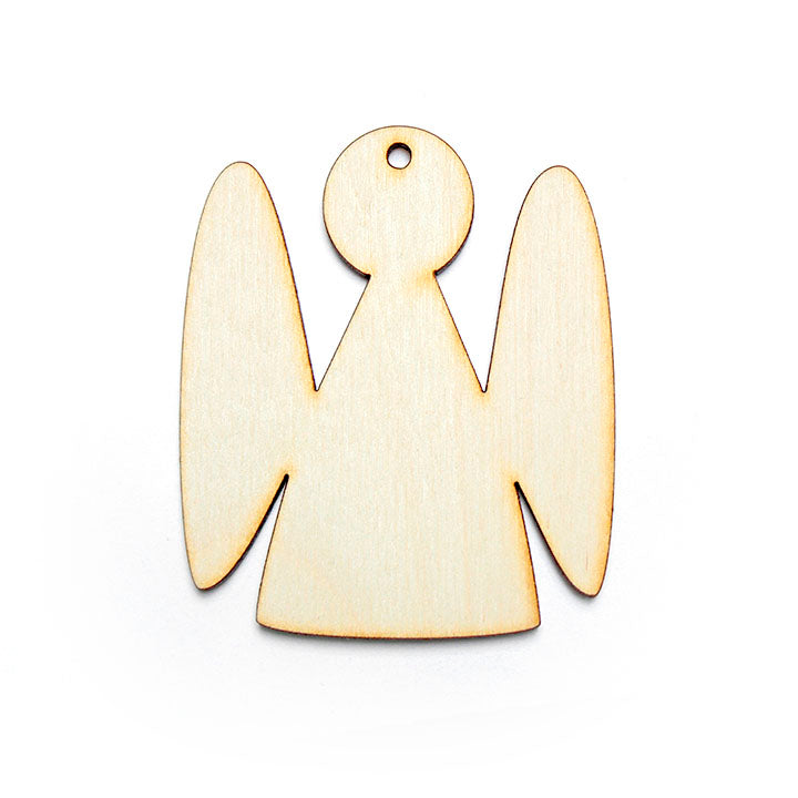 Hanging Wooden Decoupage Ornament - Little Angel