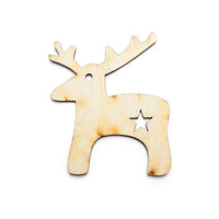 Hanging Wooden Decoupage Ornament - Reindeer
