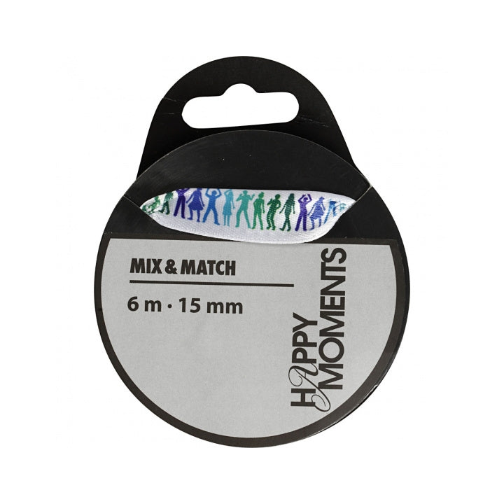 Happy Moments Satin Ribbon with Print 15 mm x 6 m