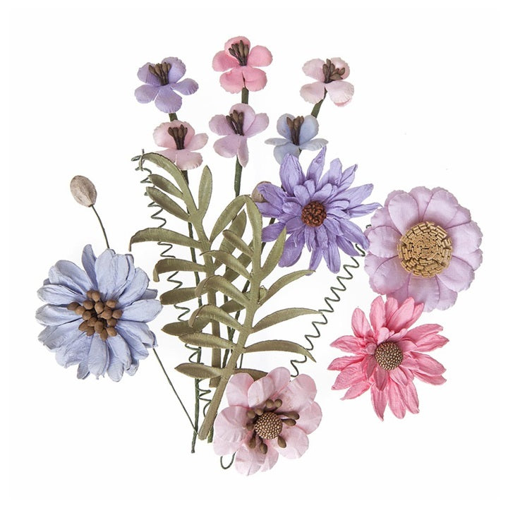 Хартиено цвете Pink & Lavender - комплект 12 броя — изображение 1