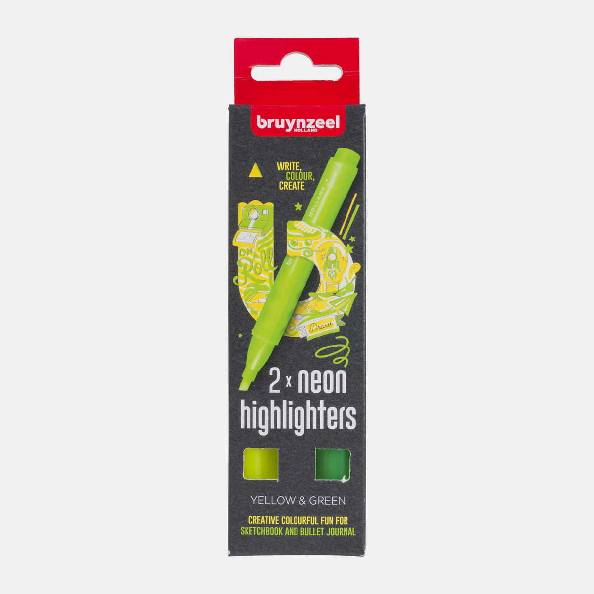 Highlighters Bruynzeel / set of 2 – yellow and green