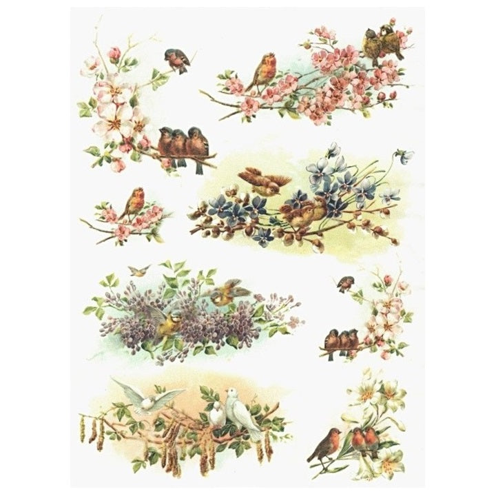 ITD Rice Paper A4 – Spring Birds