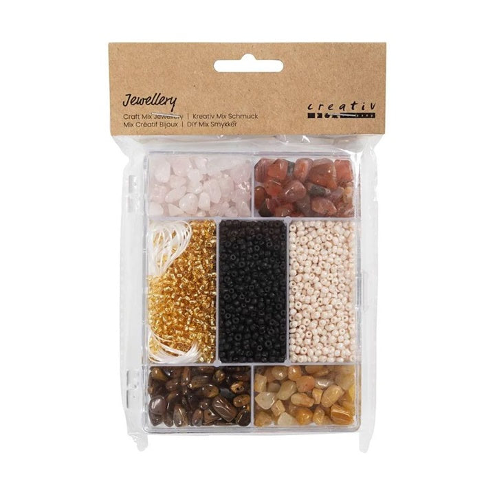 Jewelry-Making Craft Set, Brown-Black Mix
