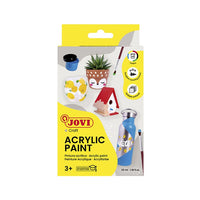 JOVI Acrylic Paint Set of 6 x 35 ml + Brush
