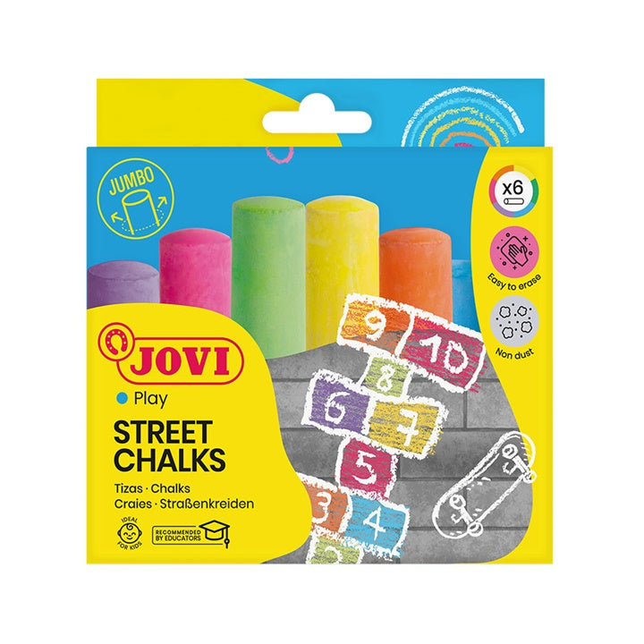 JOVI Colored Jumbo Chalk, Set of 6