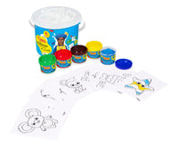 JOVI Finger Paint Bucket Set 5 x 35 ml with Stencils