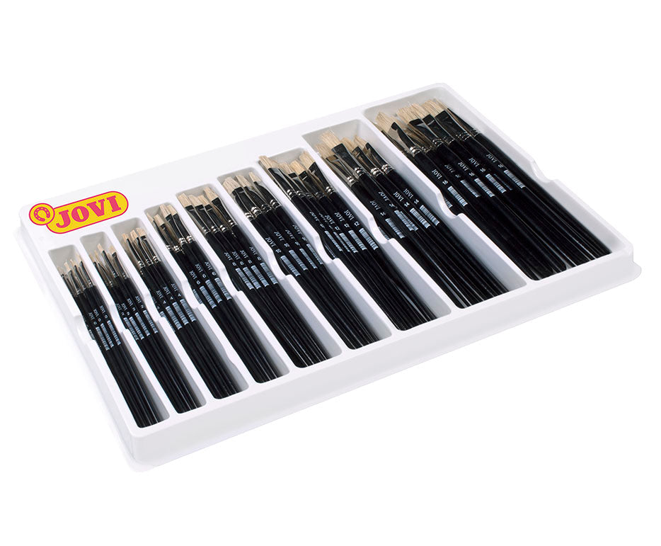 JOVI Flat School Paint Brushes - 108-Piece Set