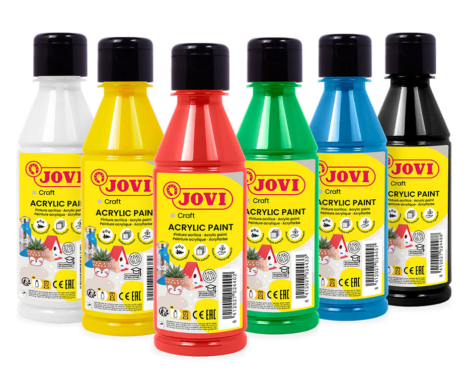 JOVI Jovidecor Set of 6 Acrylic Paints, 6 x 250 ml, Variant A