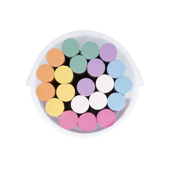 JOVI Jumbo Colored Chalk in a Bucket, 21 pcs
