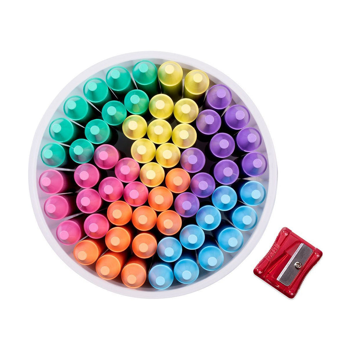 JOVI Jumbo round wax crayons pastel set of 60 pcs with sharpener