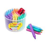 JOVI Jumbo round wax crayons pastel set of 60 pcs with sharpener
