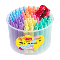 JOVI Jumbo round wax crayons pastel set of 60 pcs with sharpener