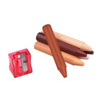 JOVI Jumbo Round Wax Crayons, Skin Tones, Set of 60 with Sharpener