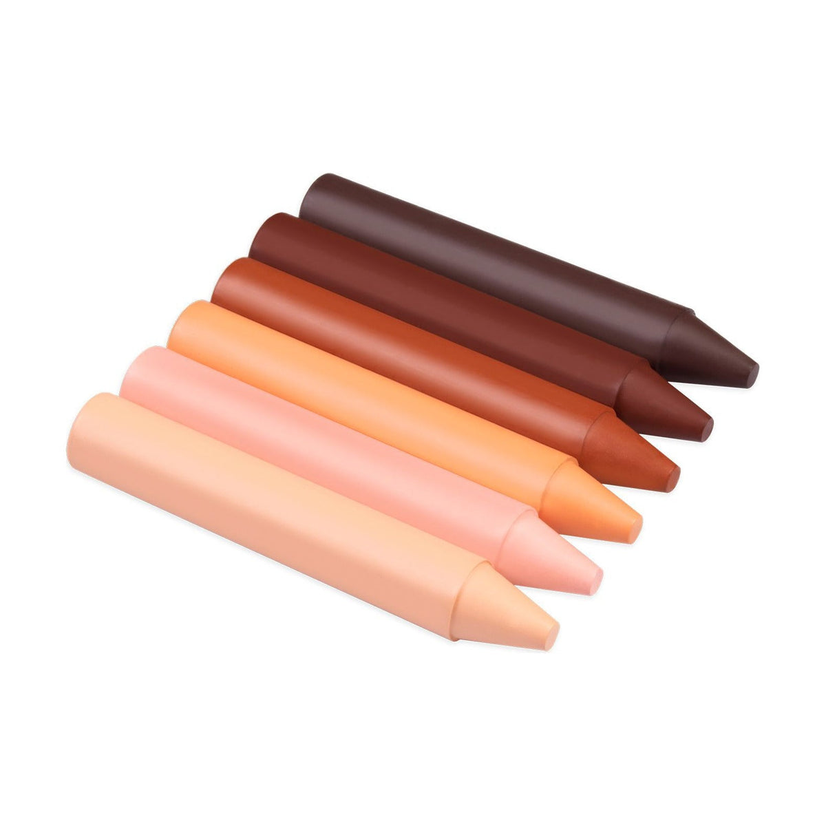 JOVI Jumbo Round Wax Crayons, Skin Tones, Set of 60 with Sharpener