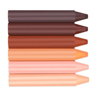 JOVI Jumbo Round Wax Crayons, Skin Tones, Set of 60 with Sharpener