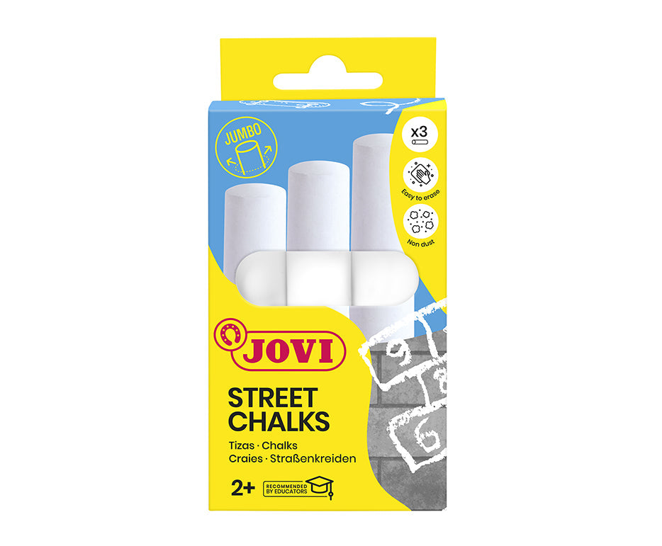 JOVI Jumbo sidewalk chalk - 3 pcs | White