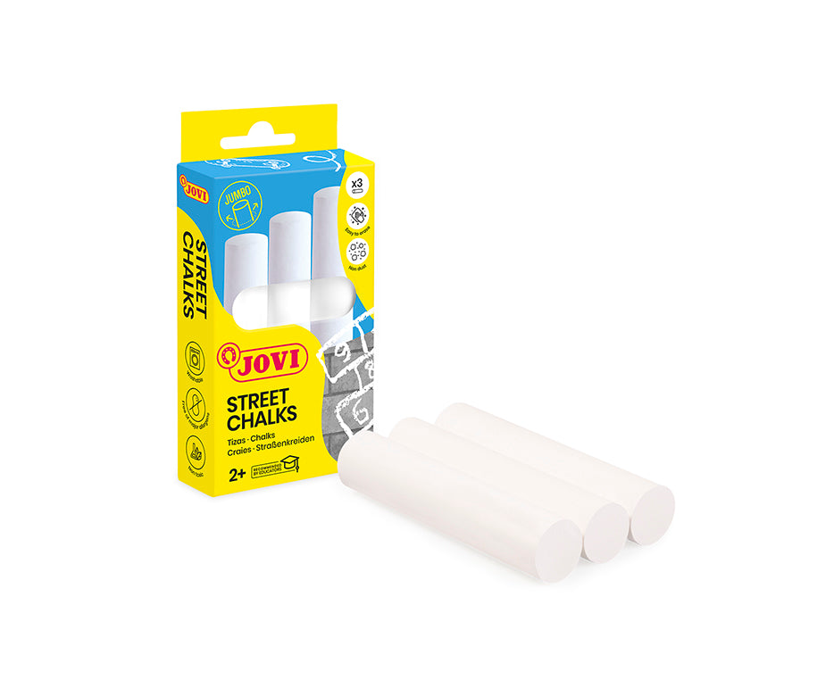 JOVI Jumbo sidewalk chalk - 3 pcs | White