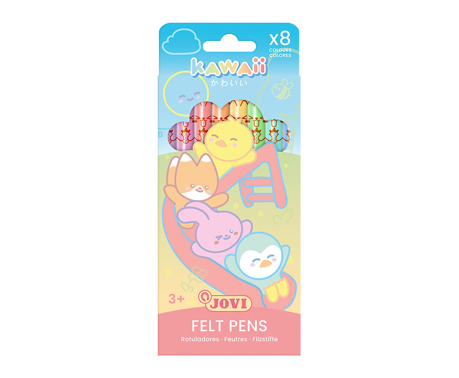 JOVI Kawaii Kids' Markers, Set of 8, 3 mm