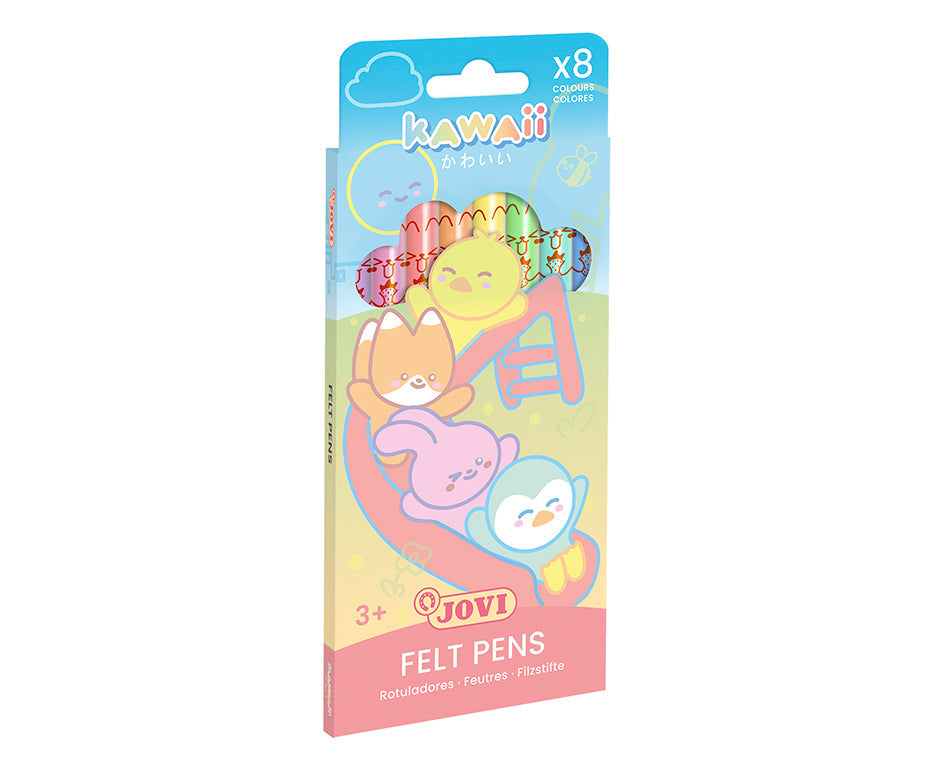 JOVI Kawaii Kids' Markers, Set of 8, 3 mm