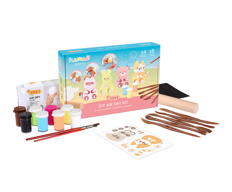 JOVI Kawaii Kraft Animals Modeling Clay Set – 23 pcs