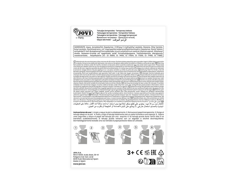 JOVI Kids Temporary Tattoos Display – 24 pcs