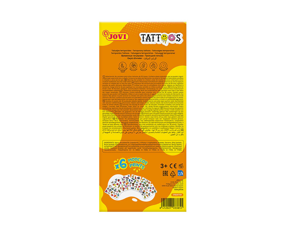 JOVI Kids Temporary Tattoos Display – 24 pcs