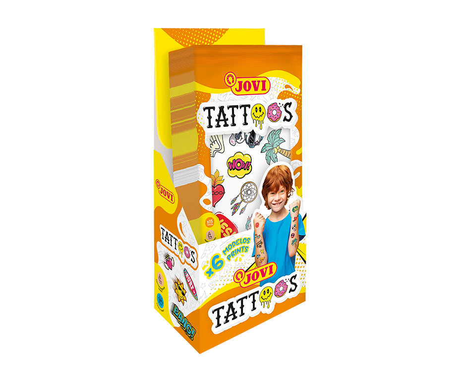 JOVI Kids Temporary Tattoos Display – 24 pcs