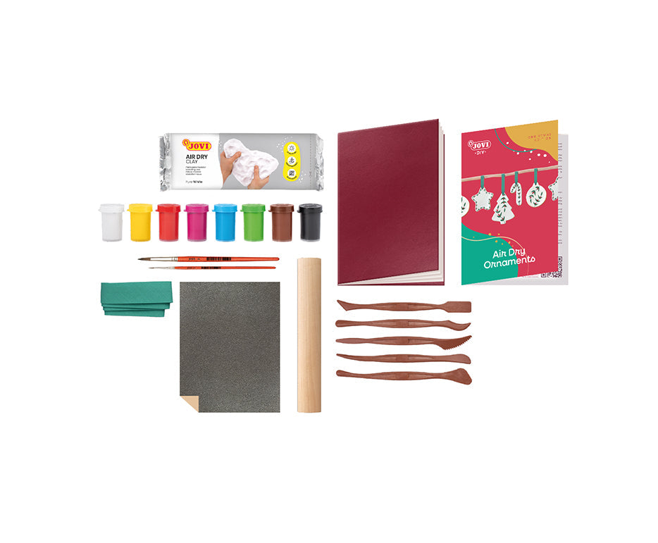 JOVI Kraft Air-Dry Clay Modeling Set 21 pcs Christmas Edition