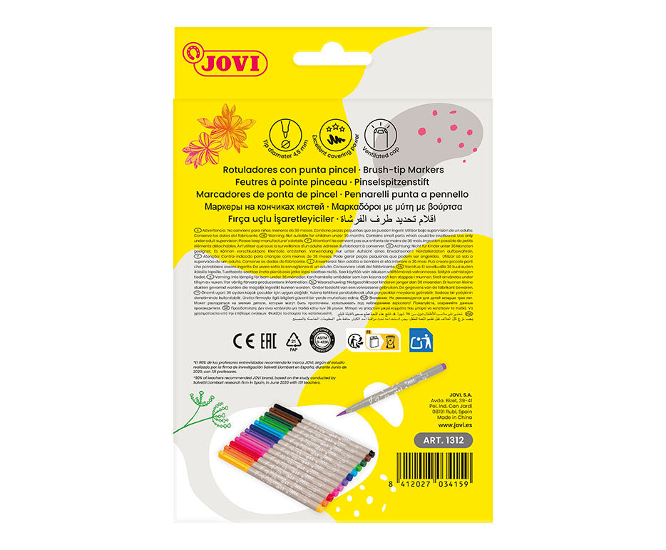 JOVI Lettering Watercolor Brush Pens / set of 12 pcs