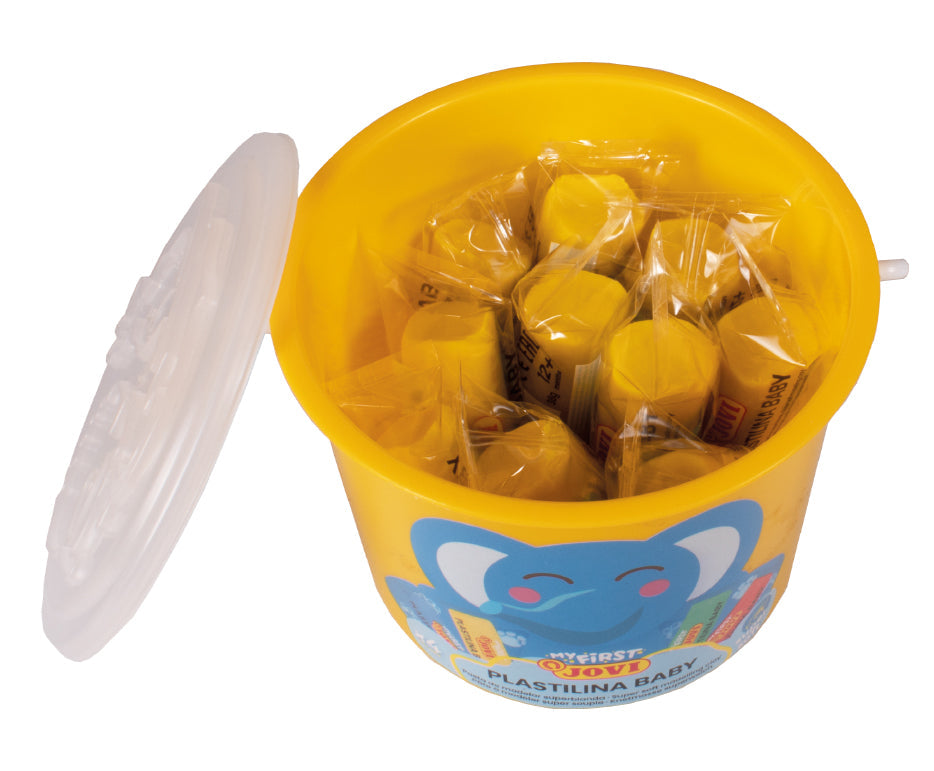 JOVI My First Soft Natural Modeling Clay in Bucket 10 x 38 g - Yellow