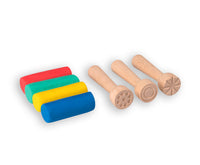 JOVI My First Soft Natural Modeling Clay Set 20 x 38 g, 4 Colors and 9 Stamps