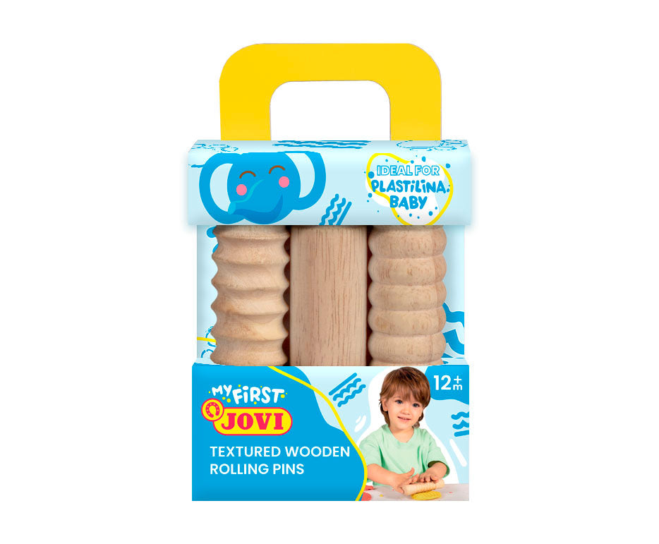 JOVI My First Textured Wooden Rollers, Set of 3
